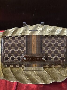 CELINE🗼 MACADAM LONG WALLET Authentic & Gorgeous  🌟  Vintage Luxe!